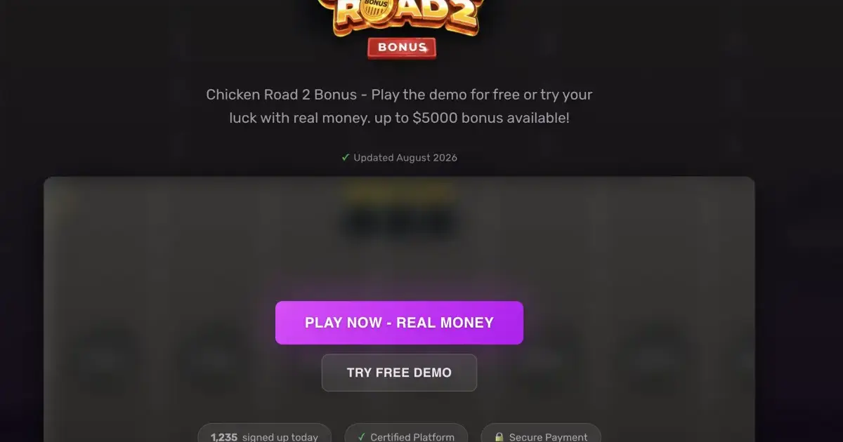 Chicken Road 2 Bonus homepage screenshot